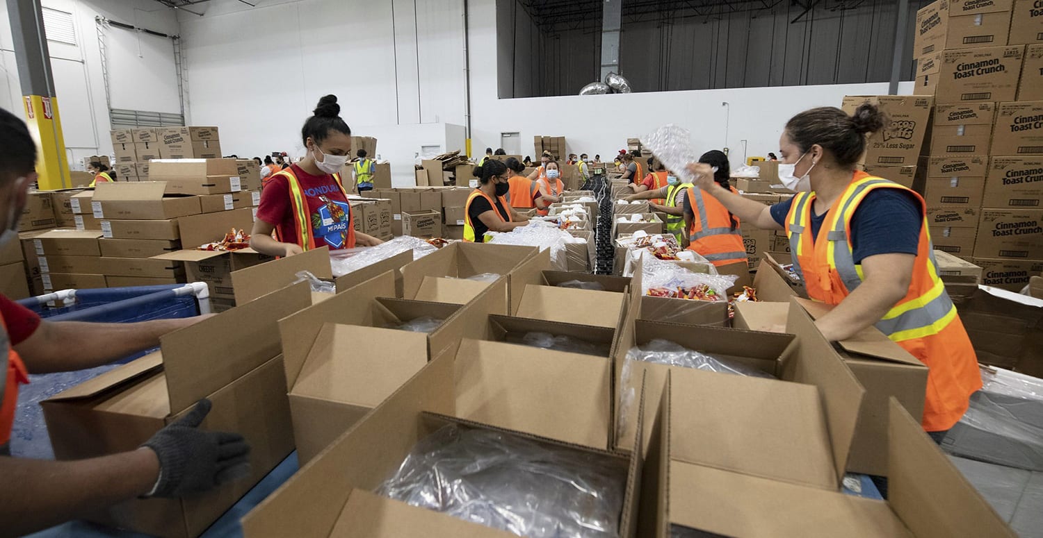 almacén, esencial, trabajadores, coronavirus