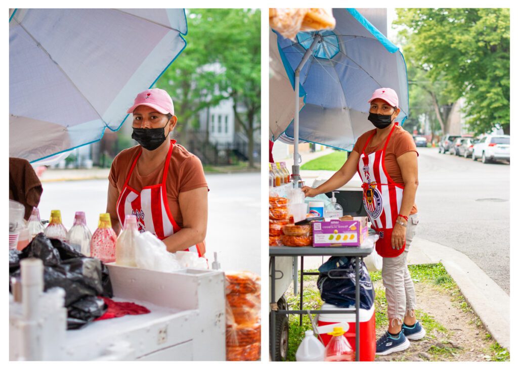 street vendor, Chicago, Northwest, raspado