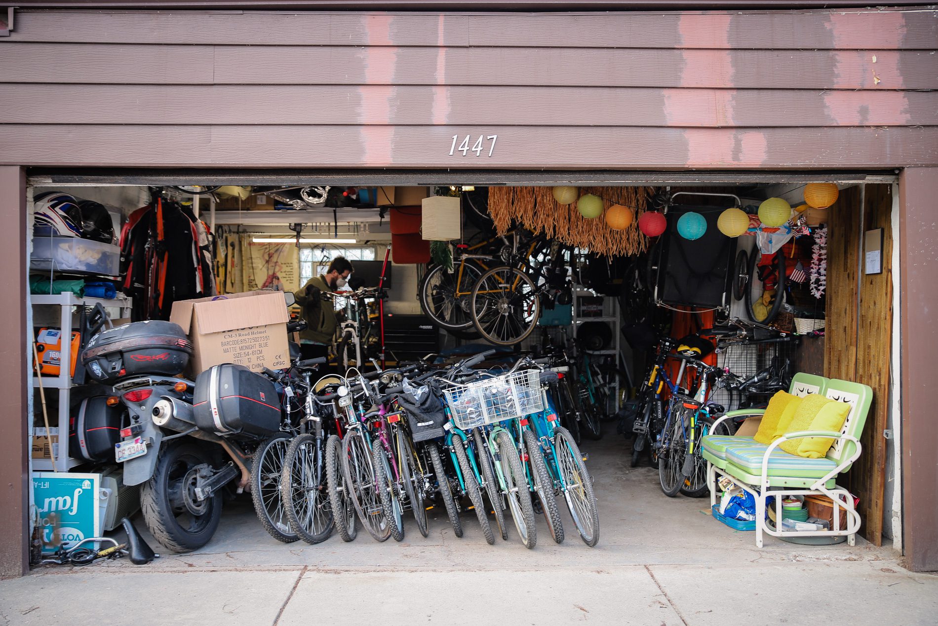 bicicletas en el garaje de Dana Smith