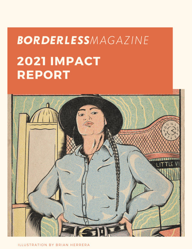 Portada del informe de impacto Borderless 2021